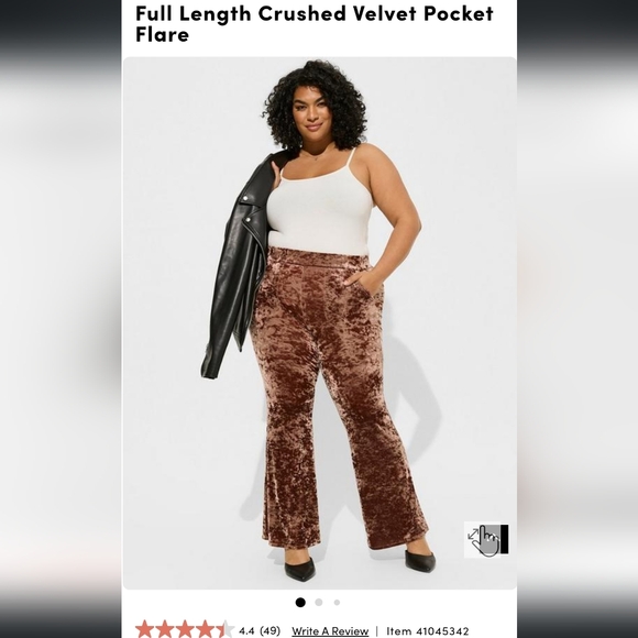 torrid Pants - brown toerid velvet pants